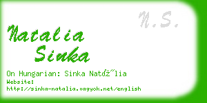 natalia sinka business card
